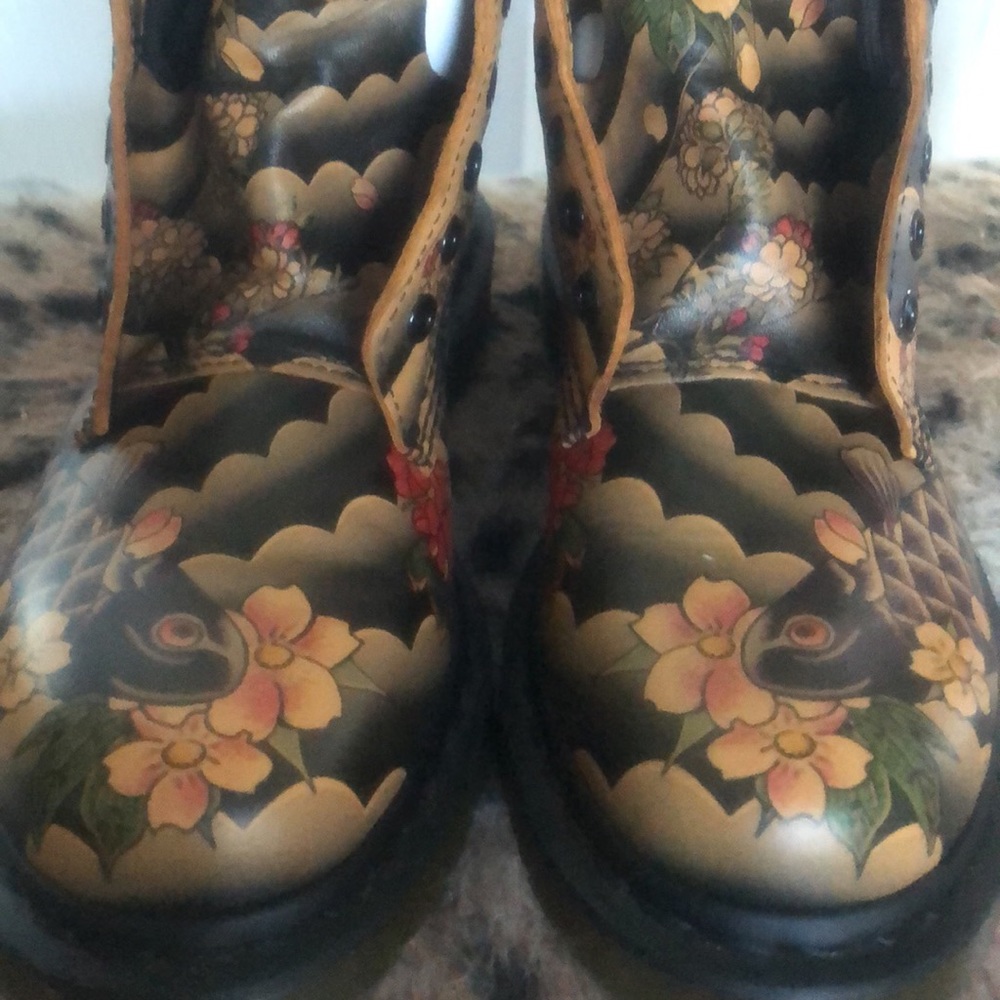 Dr Martens Rare Koi tattoo boots